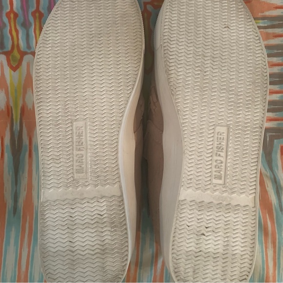 Marc Fisher Dexie-2 Blush Woven Suede slip on sneakers with white platform sole - Picture 6 of 6